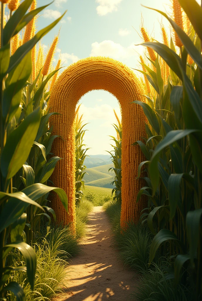 The following letters made with corn letters: 
       UNKNOWN SANCTUARY