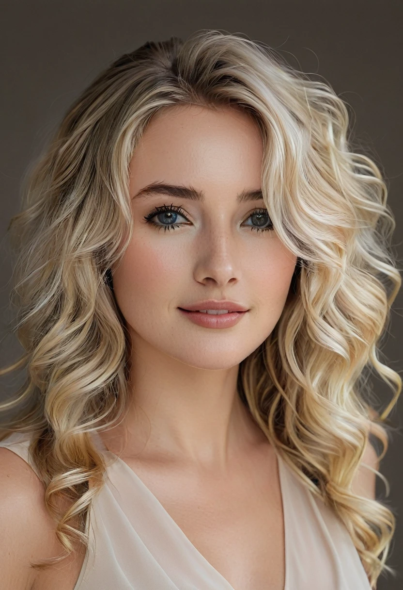  "prompt": "A high-definition studio portrait of a young woman in her early 20s with blonde hair, exuding confidence and allure. She is dressed in a stylish, form-fitting outfit that emphasizes her youthful, sexy appearance. Her hair is styled in loose waves, cascading over her shoulders, and her makeup is glamorous, with bold eyeliner, smoky eyes, and glossy lips. The lighting in the studio is soft but flattering, casting gentle shadows that accentuate her features. She poses with a confident stance, one hand on her hip, and a subtle, captivating smile. The background is a simple, neutral color, keeping the focus entirely on her. The overall vibe is sophisticated and sultry, with a modern, high-fashion appeal.", "size": "1024x1024" }

