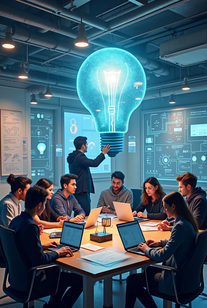 A group of young innovators