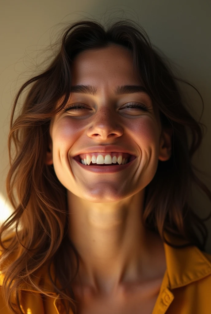 com um sorriso encantador 