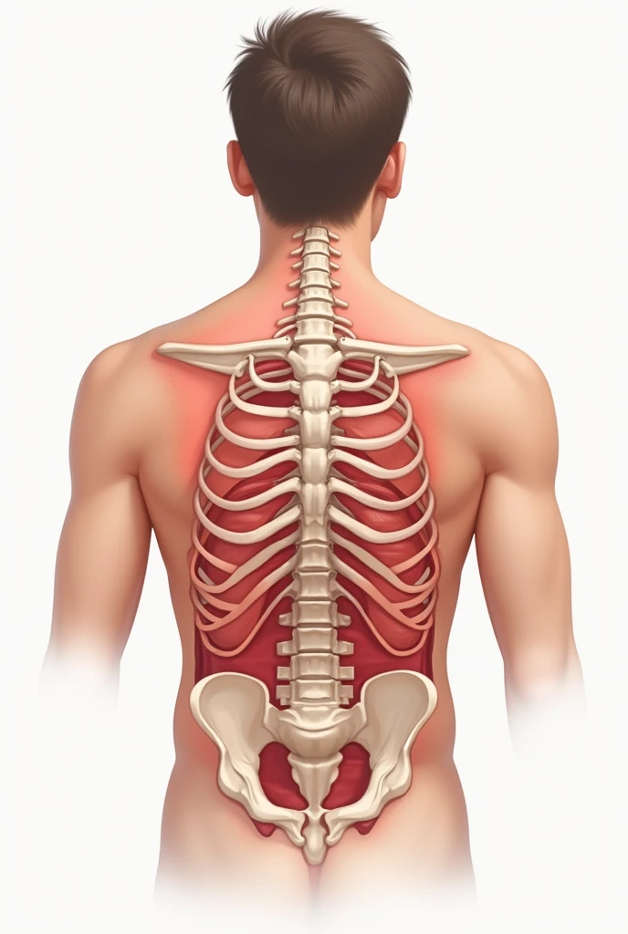 I want to know the exact position on the body having an area of wound on the upper back left to the vertebrae column in the frontier chest wall. Kindly prepare a picture that shows the above mentioned details.