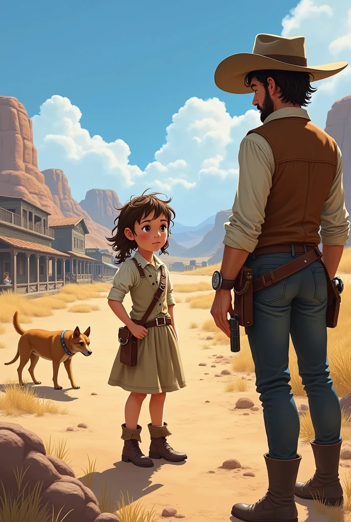 Western character, a young girl who becomes interested in the protagonist 