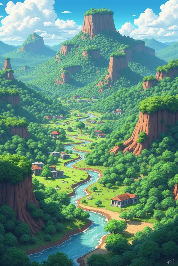 Create the map where the Pokémon adventure based in Paraguay will take place 