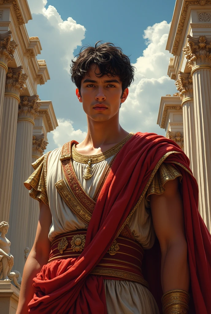 (photorealism:1.2), effeminate emperor caesar ,Rome, gay
