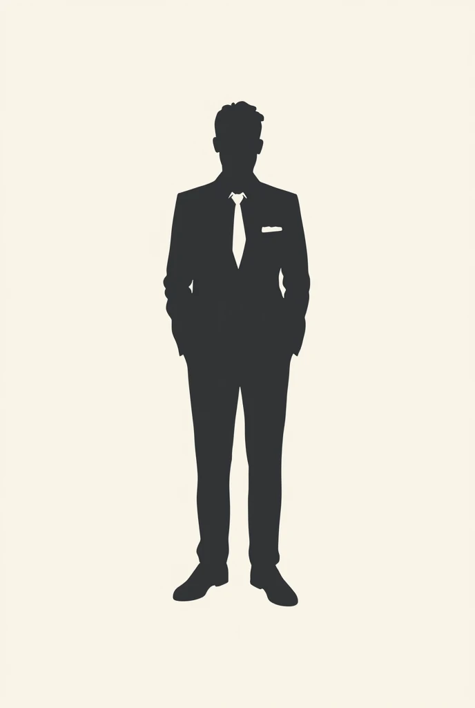 create a simple logo silhouette of a person in a suit and a question mark with color code #677D6A png