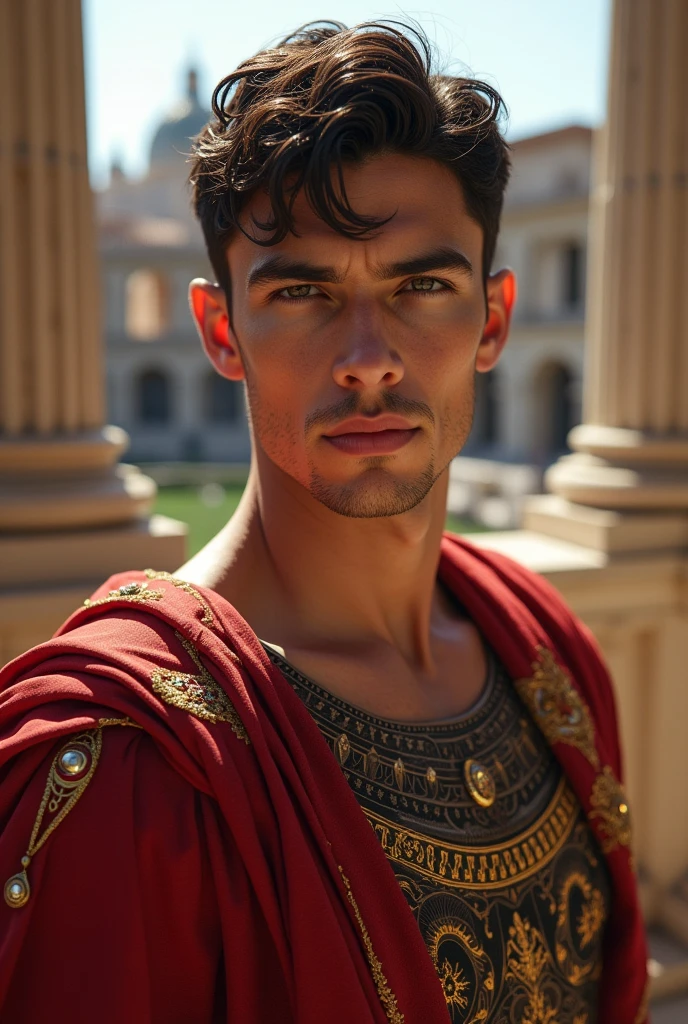 (photorealism:1.2), effeminate emperor caesar ,Rome