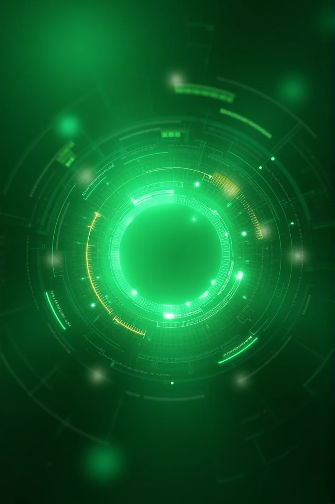 Create a green presentation wallpaper that features virtual technology