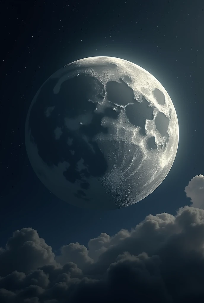A moon shaped like a poker chip