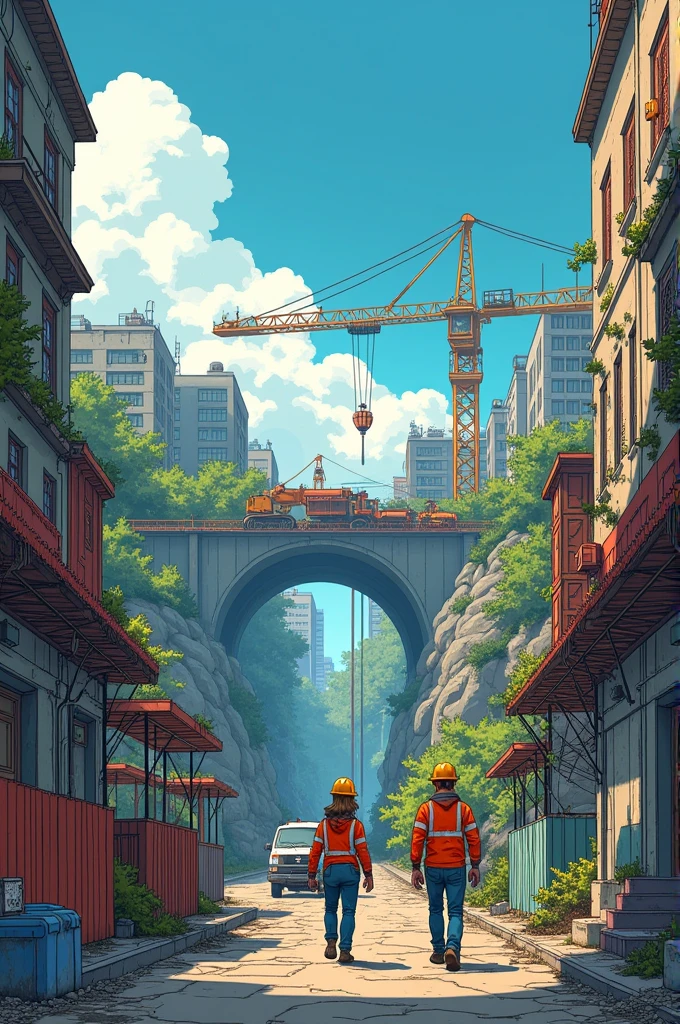 Tunnel construction comic strip 20 chapters