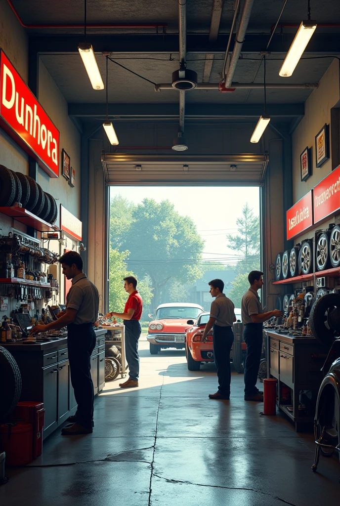 taklertaller lubricentro tire change with shop in the back