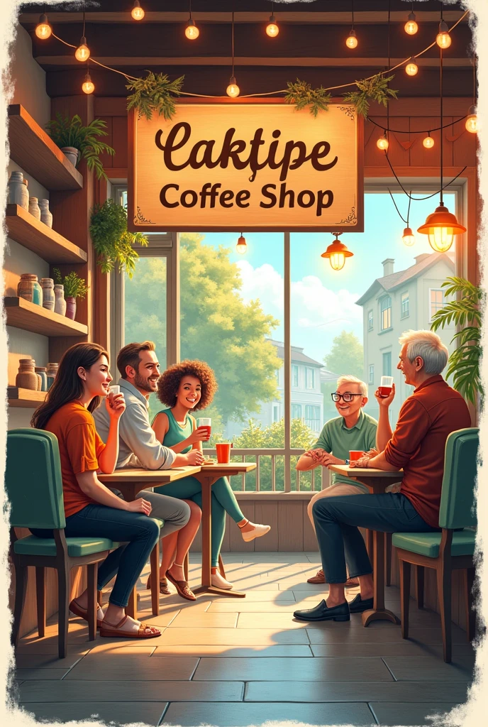 Coffee shop advertisement poster

