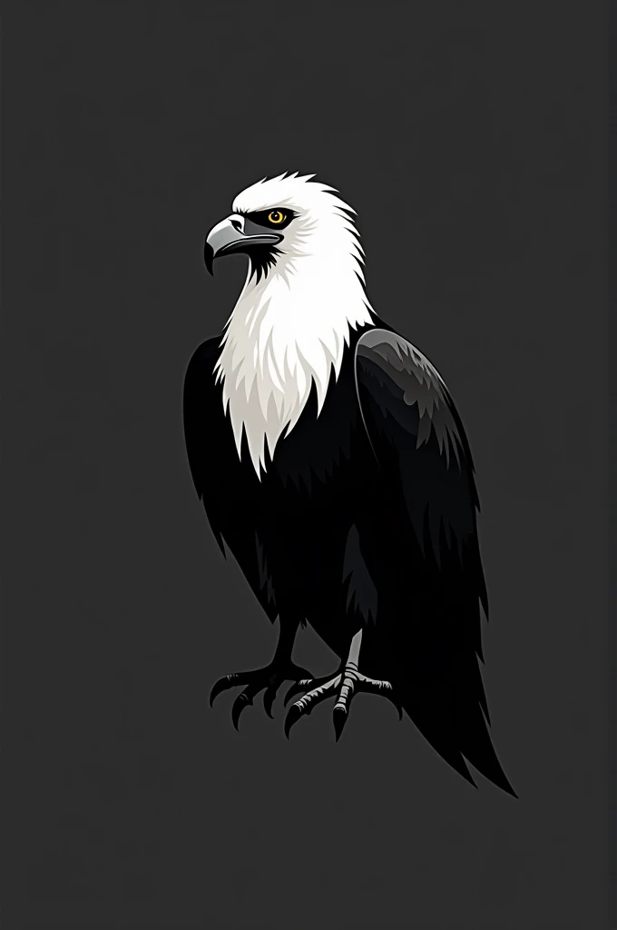 simple condor logo in black with white collar