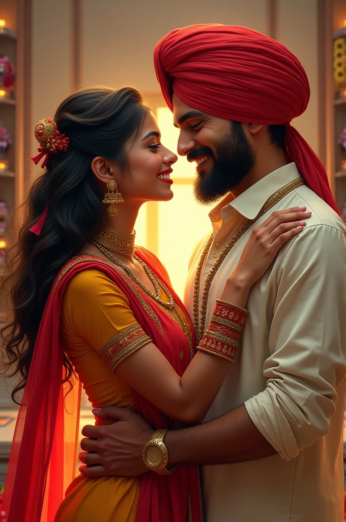 Punjabi cute couple fight images