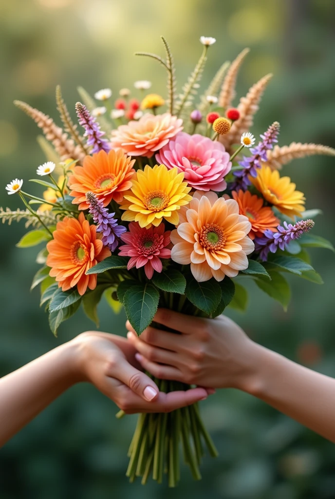 Handing a multiple flower