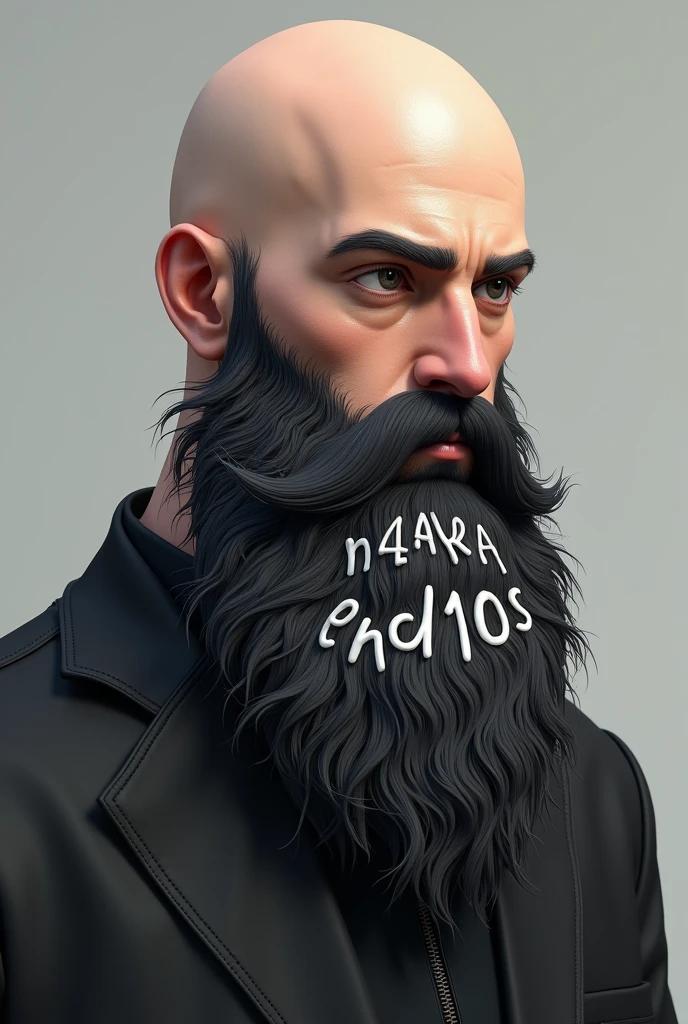 bald avatar, with real anime style beard that says MEKAG0END10S