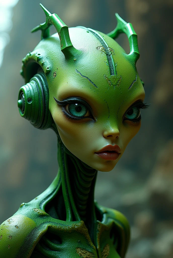 full body shoot. a android alien, square face, tv shape, tesseract head shape, green skin, (best quality,4k,8k,highres,masterpiece:1.2),ultra-detailed,(realistic,photorealistic,photo-realistic:1.37). .((square jawline)) ,highly detailed face. detailed . male gender, detailed lips,((green antennae ))