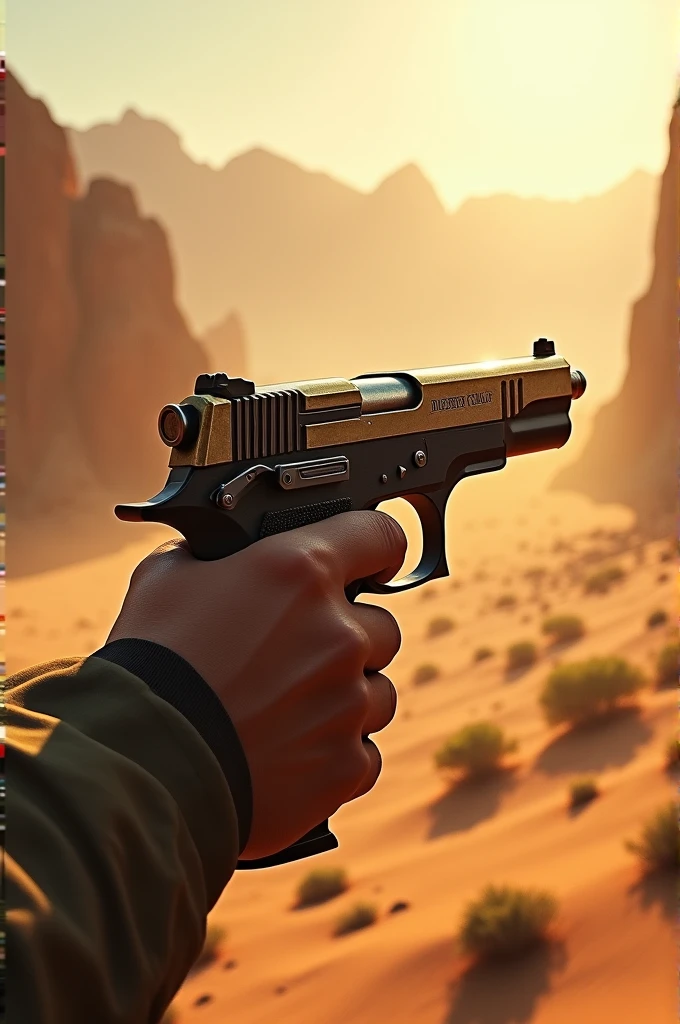 Generate gaming thumbnail for youtube template only gun desert eagle challenge