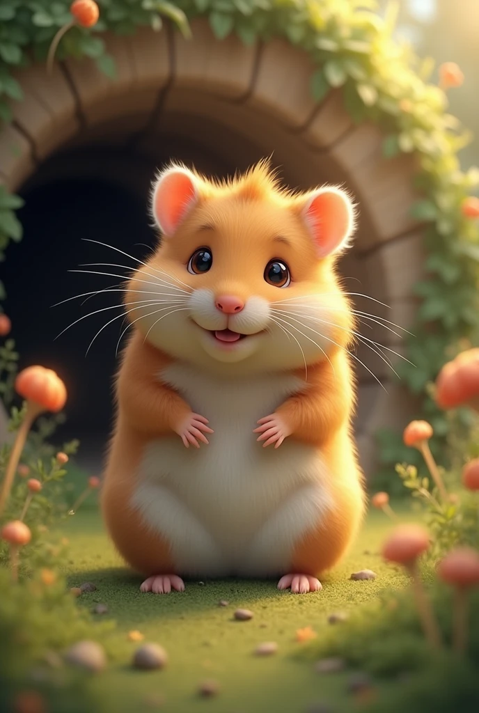 Hamster facing backwards