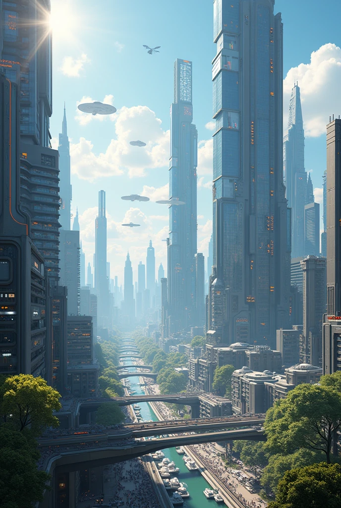 Drawing of future city 