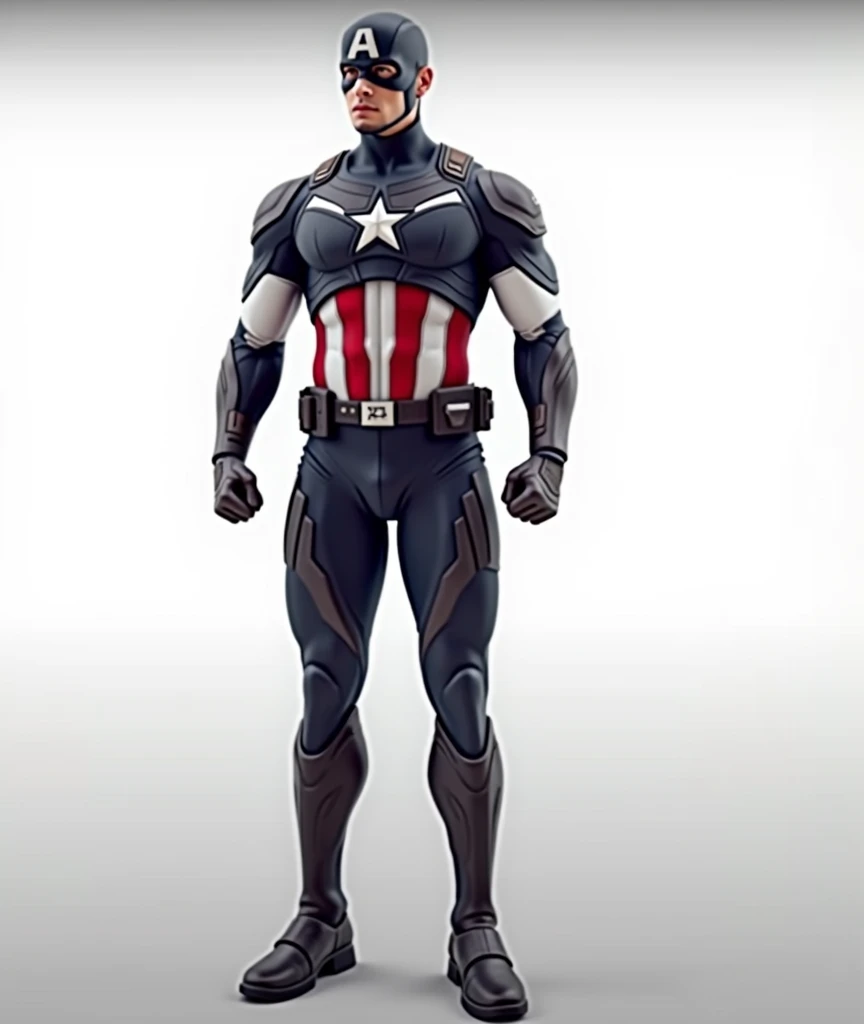 side view of full body of Falcon from Marvel,iconic poses,He is black, Captain America style costume, the wings on his back are made of special metal with high technology.tudio photo,view from side8k, ultra high res, sharp focus,highly detailed,