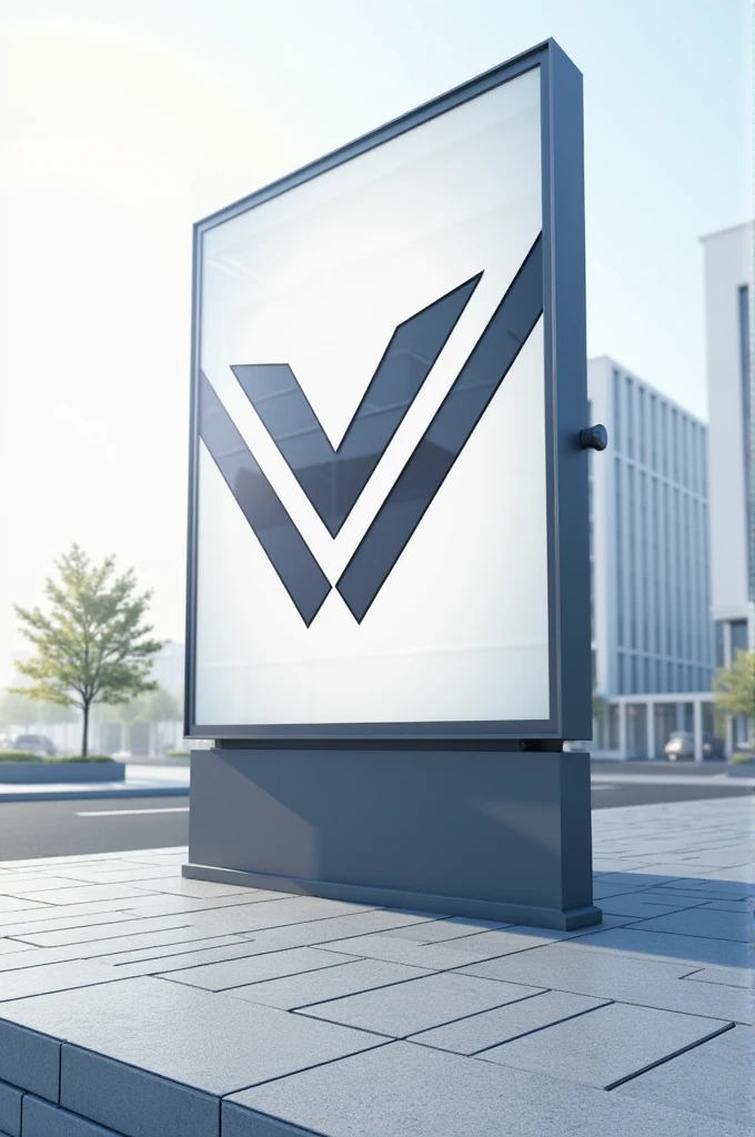 A business logo for a public advertising company called Vision Wall 