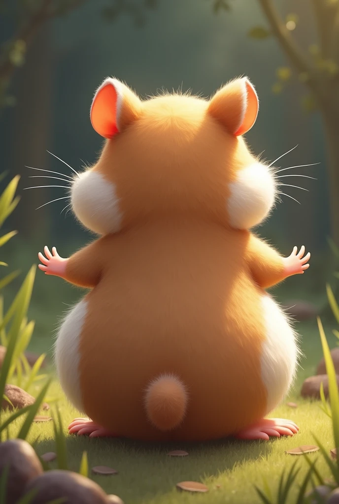 Hamster animal seen from behind