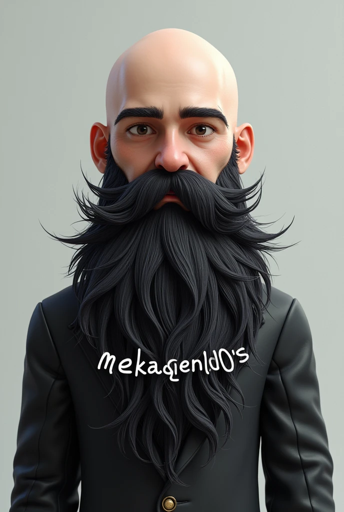 bald avatar, with real anime style beard that says MEKAG0END10S 