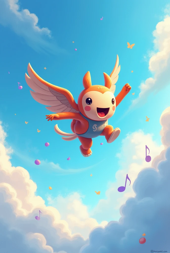 Mr beat flying in sky