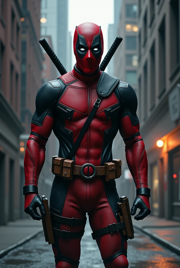 Deadpool in his black suit