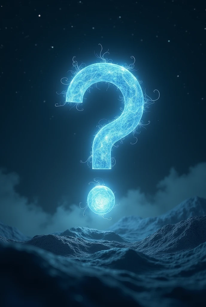 a question mark in the night