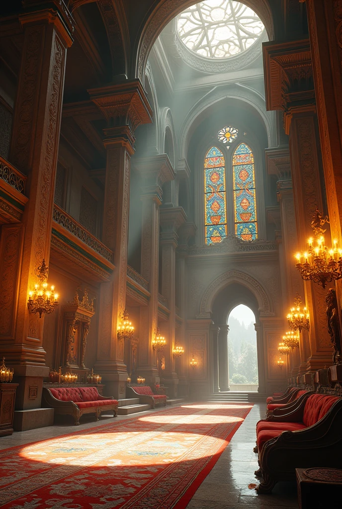 INTERIOR OF A RUSTIC FANTASY PALACE