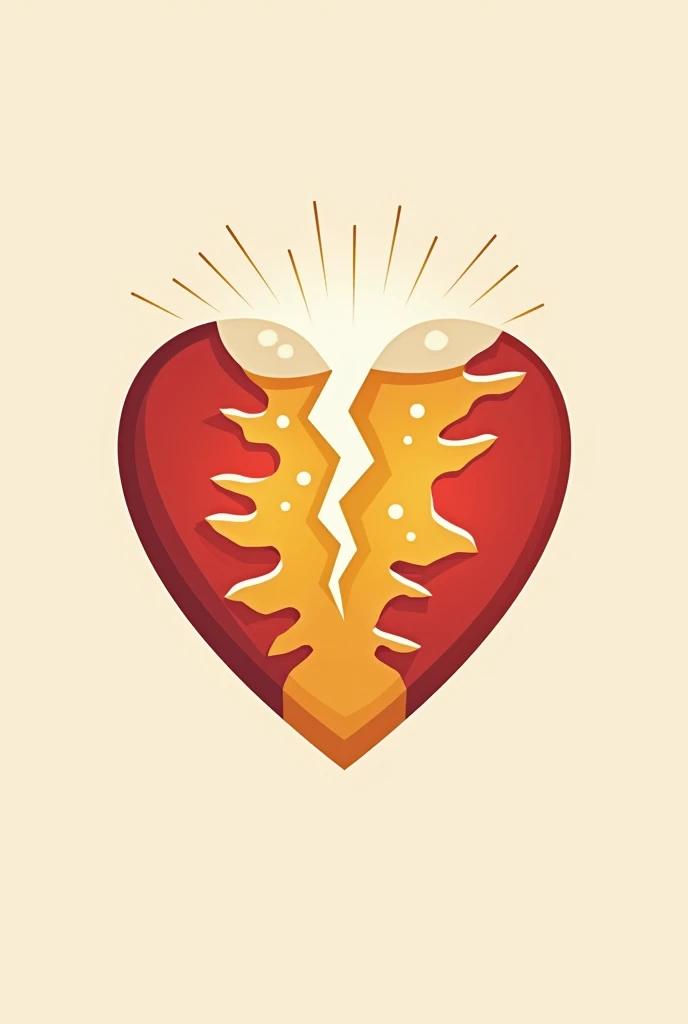 logo of a broken heart being mended by a beer
