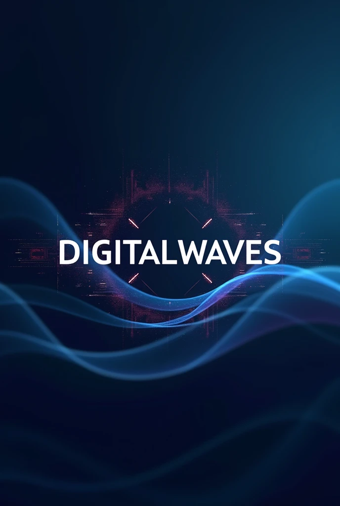 I would like you to create a technology logo with this name in the middle DigitalWaves