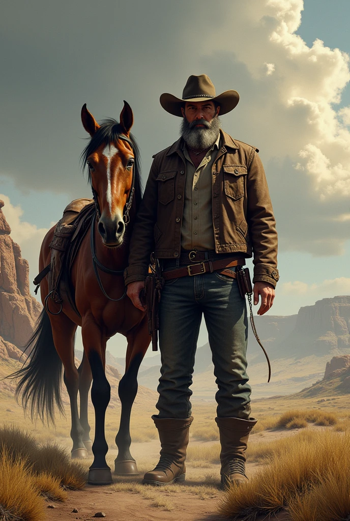 Arthur Morgan with horse