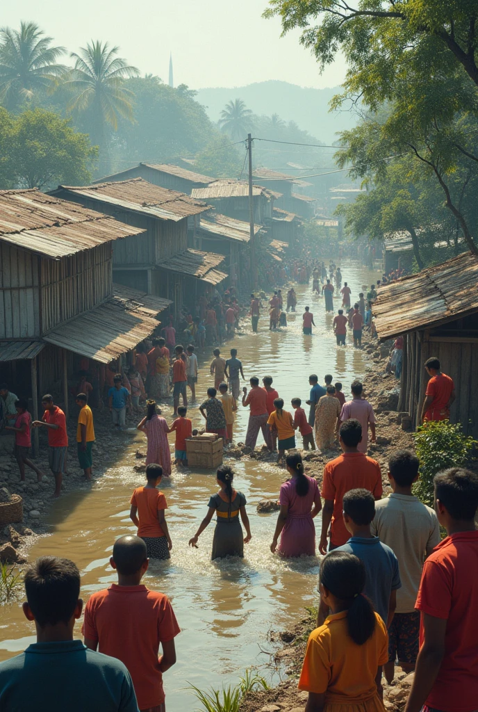 Helping flood victims
Flood
Bangladesh
Brotherhood