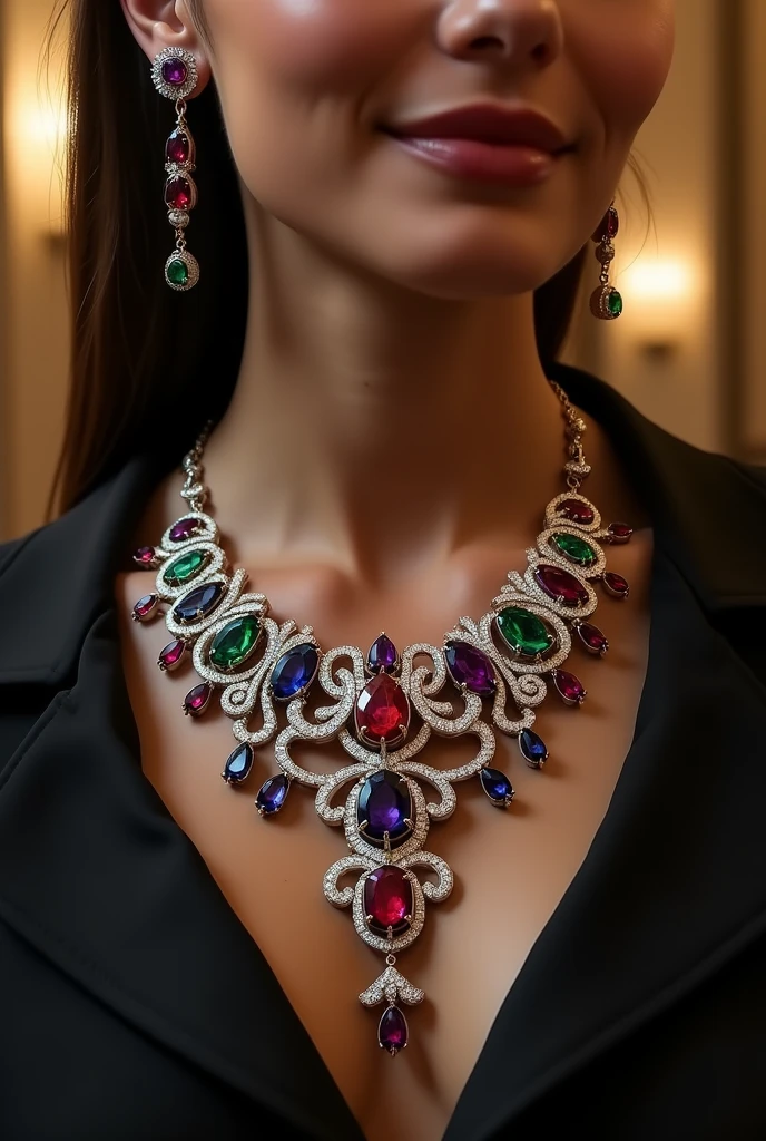10 necklaces made of gems in the latest style