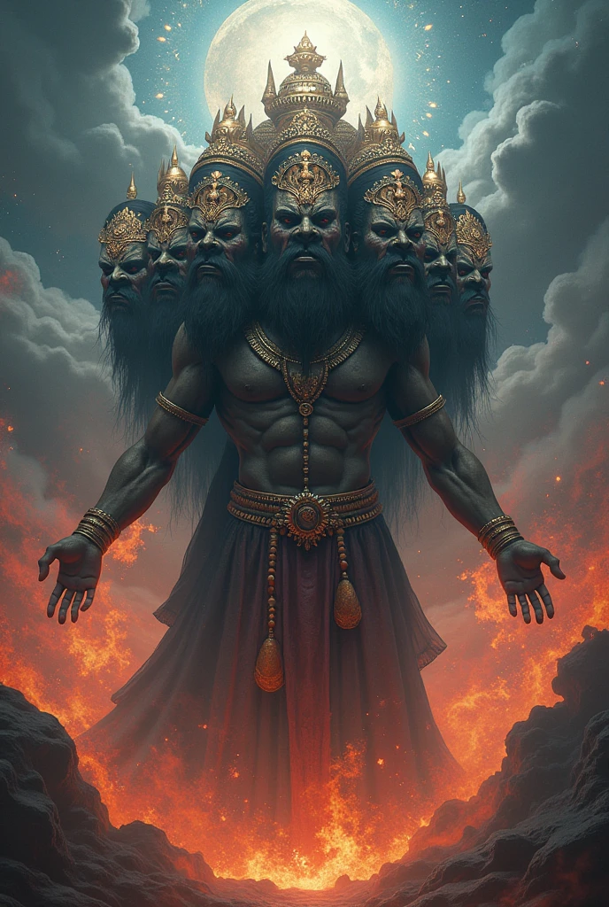 Ravan with his 10 heads