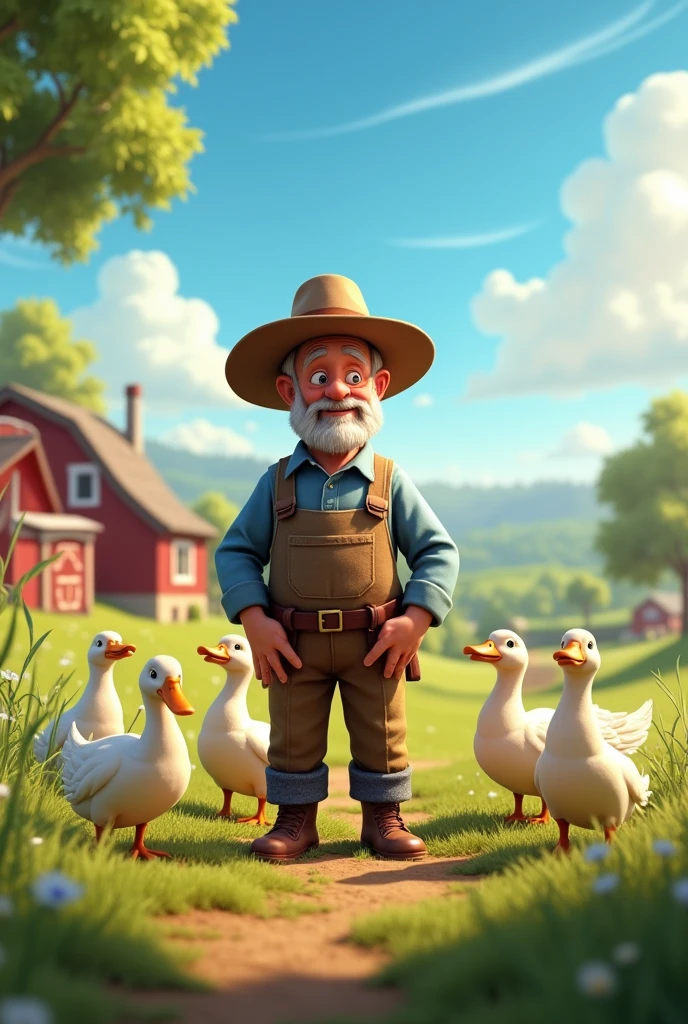 **Old MacDonald had a farm
**And on that farm, he had a ducks
**E-I-E-I-O.*