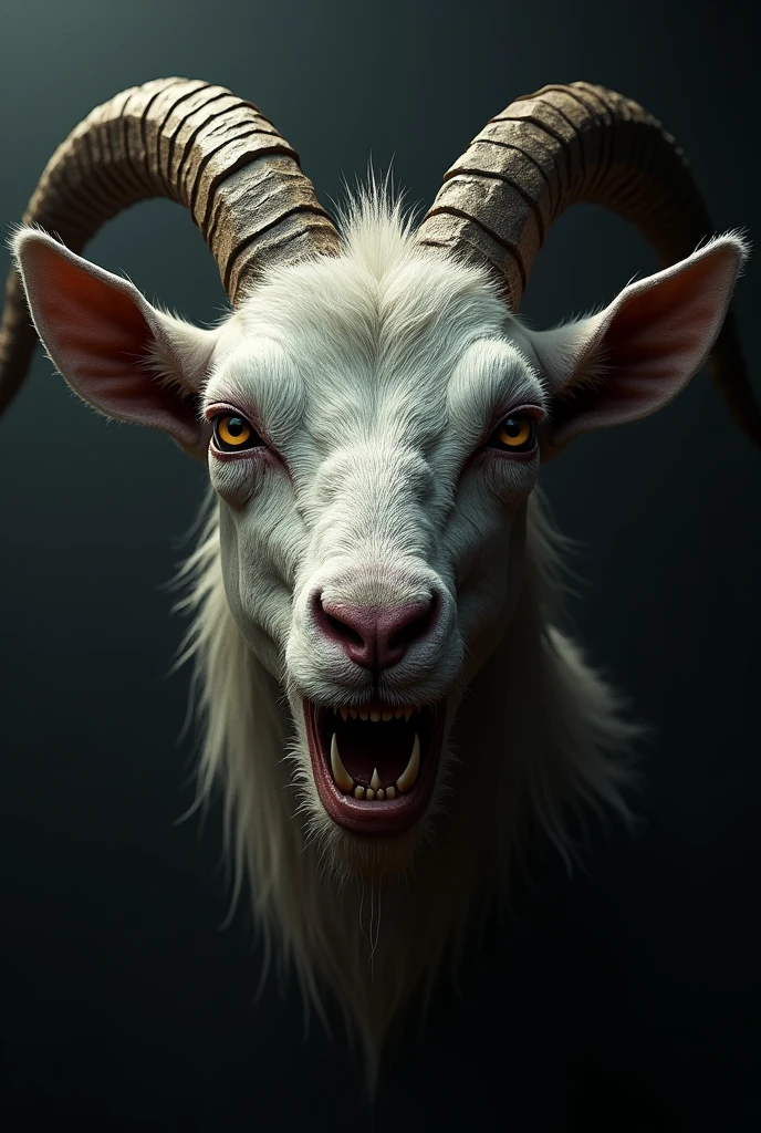 Goat face dangerous look