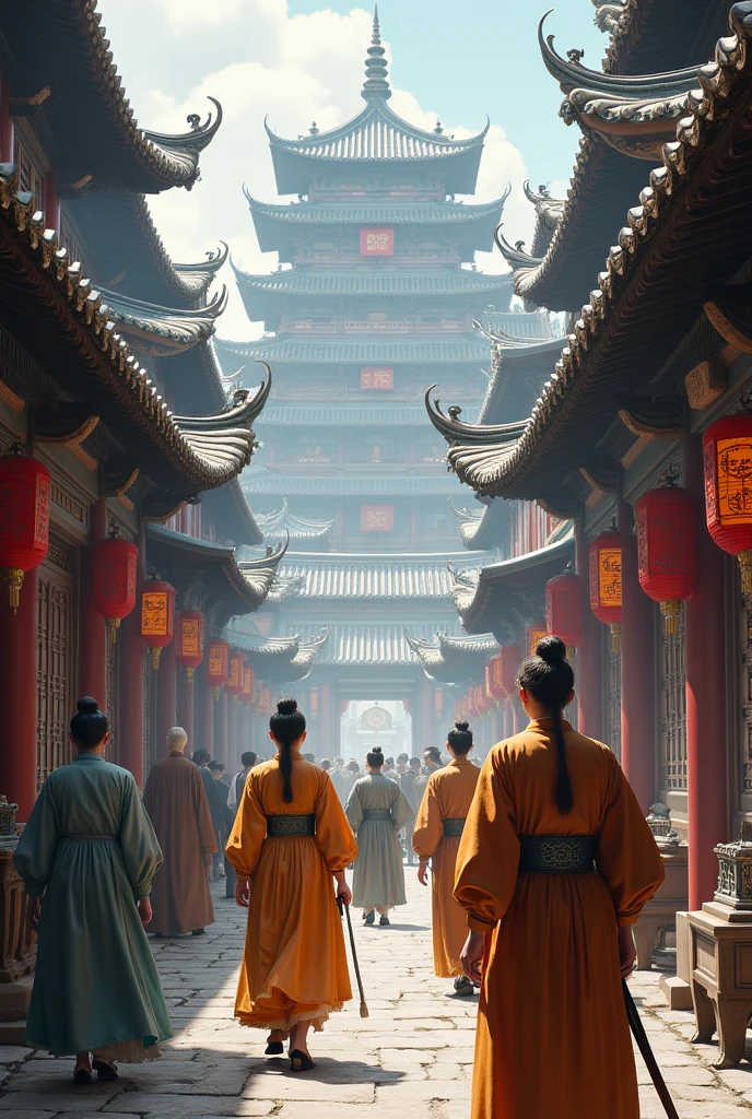 best quality,masterpiece,Ultra-high resolution,(photoactual:1.4)1 Ancient Chinese Street Scene