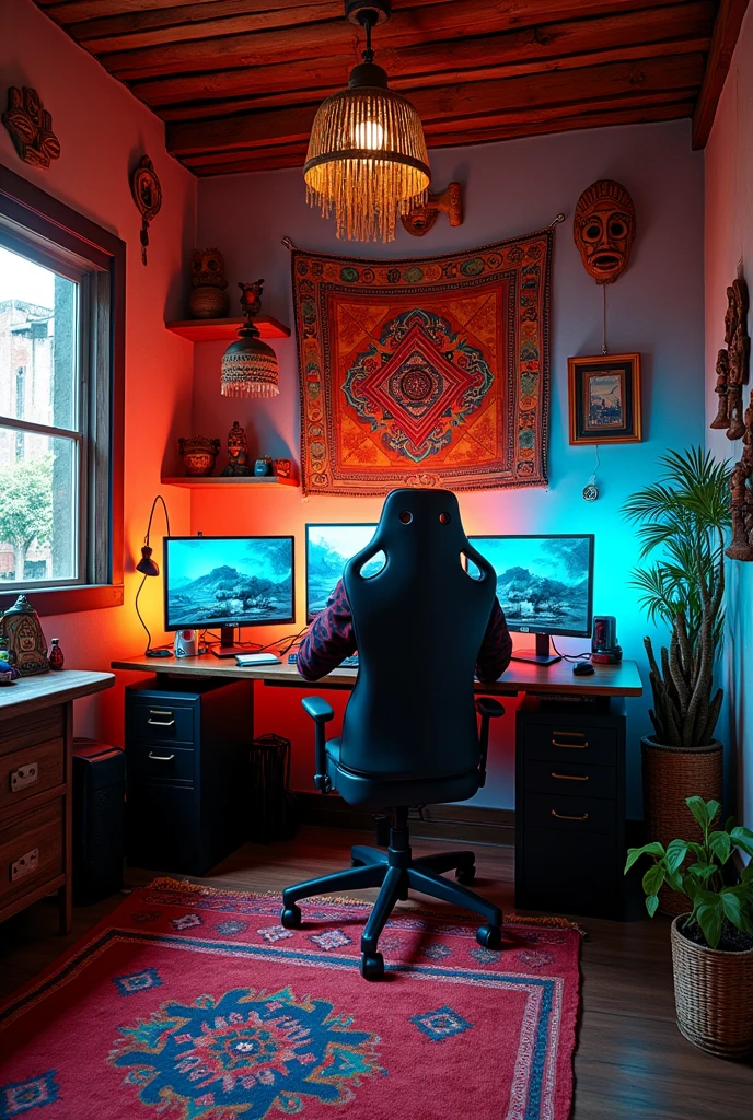 Just make a gamer room with Brazilian and Mexican elements