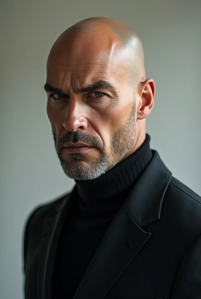 Create an image of a bald man without braided hair 