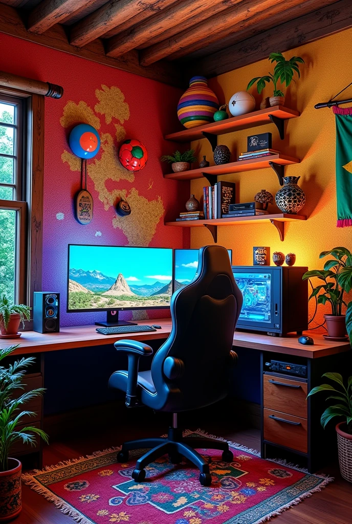 Just make a gamer room decorated with Brazil and Mexico