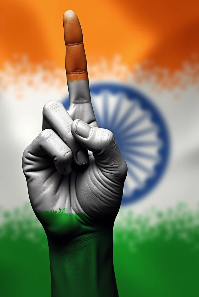 Make a image where people ar showing middle finger to India flag and map. And write "F*uck you" on the photo