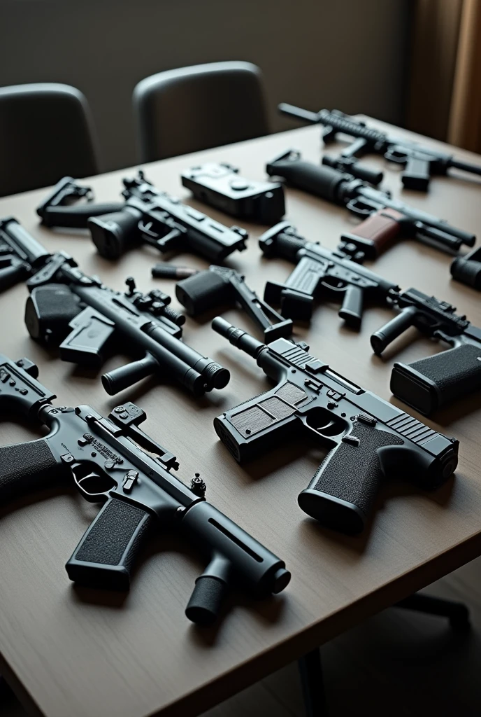 Guns put on a taboe for advertisement