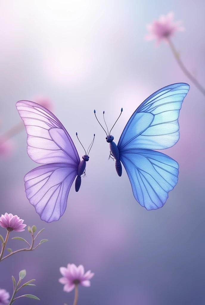 Lilac and blue butterflies