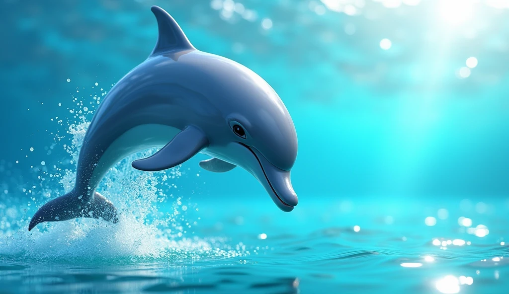 dolphin a splash and a flip, she’s having fun,  
Under the waves, she’s number one!