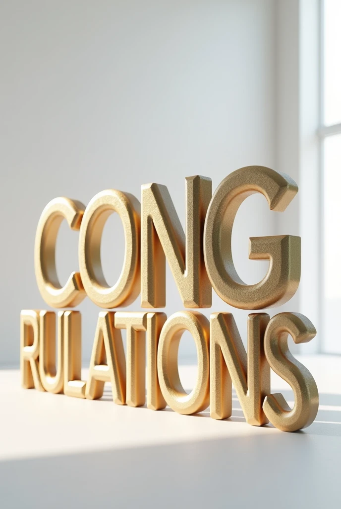 3D TEXT: "Congratulations"