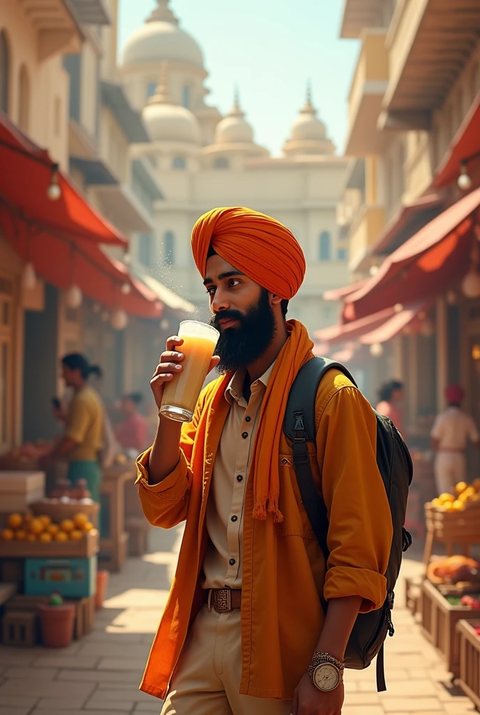 A young punjabi lost in Amritsar while drinking lassi
