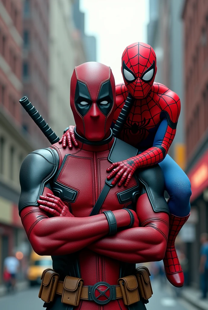 Photo of Deadpool with spider man